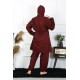 Moda Çizgi Büyük Beden Tesettür Mayo 7XL-8XL-9XL-10XL Bordo 55010