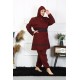 Moda Çizgi Büyük Beden Tesettür Mayo 7XL-8XL-9XL-10XL Bordo 55010