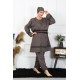 Moda Çizgi Büyük Beden Tesettür Mayo 7XL-8XL-9XL-10XL Füme 55010