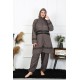 Moda Çizgi Büyük Beden Tesettür Mayo 7XL-8XL-9XL-10XL Füme 55010