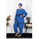Moda Çizgi Büyük Beden Tesettür Mayo 7XL-8XL-9XL-10XL İndigo 55010