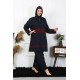 Moda Çizgi Büyük Beden Tesettür Mayo 7XL-8XL-9XL-10XL Lacivert 55010