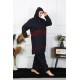 Moda Çizgi Büyük Beden Tesettür Mayo 7XL-8XL-9XL-10XL Lacivert 55010