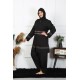 Moda Çizgi Büyük Beden Tesettür Mayo 7XL-8XL-9XL-10XL Siyah 55010