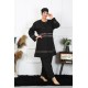 Moda Çizgi Büyük Beden Tesettür Mayo 7XL-8XL-9XL-10XL Siyah 55010