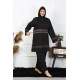 Moda Çizgi Büyük Beden Tesettür Mayo 7XL-8XL-9XL-10XL Siyah 55010