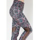 Moda Çizgi Desenli Tüllü Tayt 58956