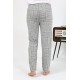 Moda Çizgi Erkek Ekoseli Desen Penye Tek Alt Pijama 27540 Gri