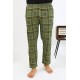 Moda Çizgi Erkek Ekoseli Desen Penye Tek Alt Pijama 27540 Haki