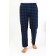 Moda Çizgi Erkek Ekoseli Desen Penye Tek Alt Pijama 27540 Siyah