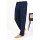Moda Çizgi Erkek Ekoseli Desen Penye Tek Alt Pijama 27540 Siyah