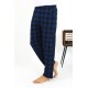 Moda Çizgi Erkek Ekoseli Desen Penye Tek Alt Pijama 27540 Siyah
