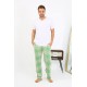 Moda Çizgi Erkek Ekoseli Desen Penye Tek Alt Pijama 27540 Yeşil