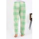 Moda Çizgi Erkek Ekoseli Desen Penye Tek Alt Pijama 27540 Yeşil