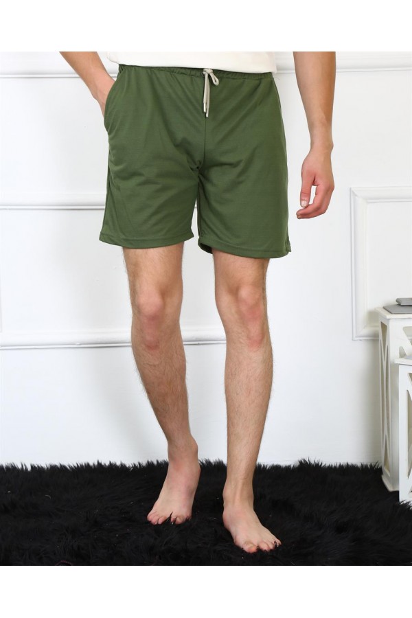 Moda Çizgi Erkek Lakost Haki Şort 27487