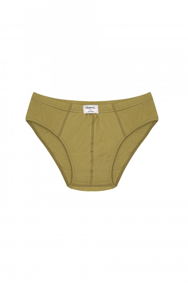 Moda Çizgi Erkek Pamuk 3lü Haki Slip 40129