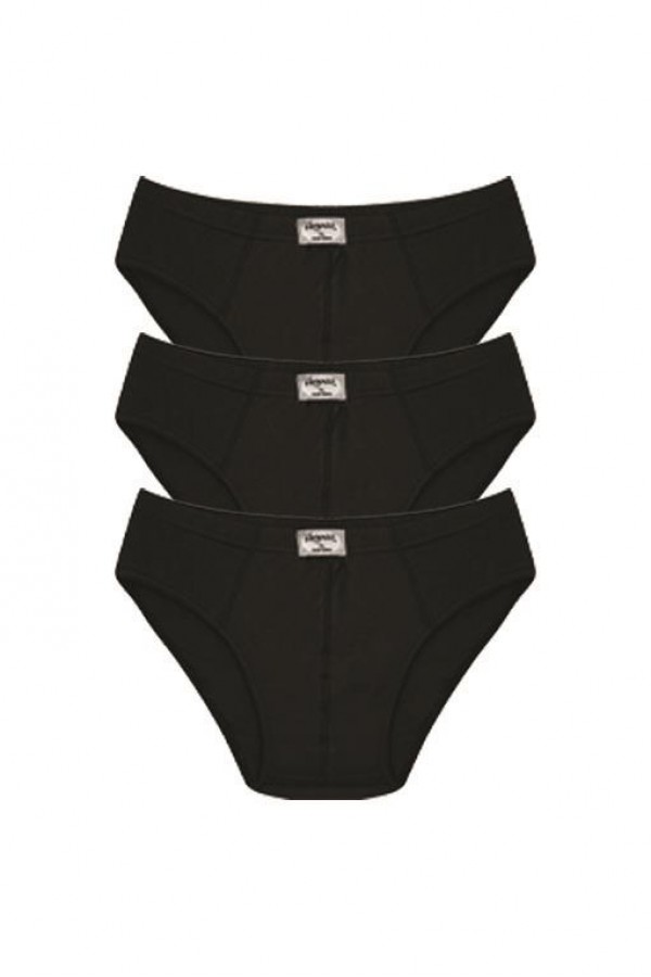 Moda Çizgi Erkek Pamuk 3lü Siyah Slip 40129