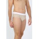 Moda Çizgi Erkek Pamuk Desenli Likralı Slip Krem 40131