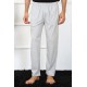 Moda Çizgi Erkek Pamuk Gri Tek Alt Pijama 27495