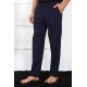 Moda Çizgi Erkek Pamuk Lacivert Tek Alt Pijama 27495