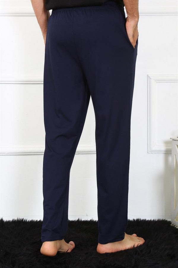 Moda Çizgi Erkek Pamuk Lacivert Tek Alt Pijama 27495