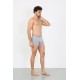 Moda Çizgi Erkek Pamuk Likralı Boxer Gri 40133