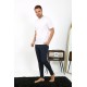 Moda Çizgi Erkek Pamuk Tek Alt Pijama Lacivert 27551