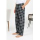 Moda Çizgi Erkek Pamuk Tek Alt Pijama Lacivert 27562
