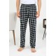 Moda Çizgi Erkek Pamuk Tek Alt Pijama Lacivert 27562