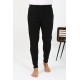 Moda Çizgi Erkek Pamuk Tek Alt Pijama Siyah 27551