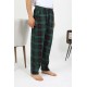 Moda Çizgi Erkek Pamuk Tek Alt Pijama Yeşil 27562