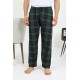 Moda Çizgi Erkek Pamuk Tek Alt Pijama Yeşil 27562