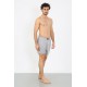 Moda Çizgi Erkek Penye Boxer Gri 40091