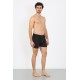Moda Çizgi Erkek Penye Boxer Siyah 40091