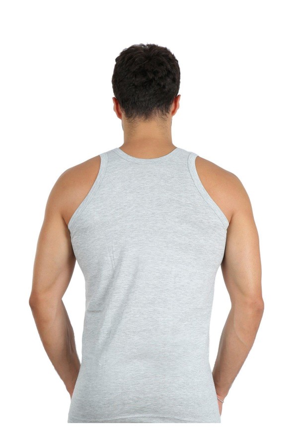 Moda Çizgi Erkek Penye Gri 6566