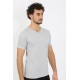 Moda Çizgi Erkek V Yaka Gri Penye Atlet 6560