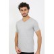 Moda Çizgi Erkek V Yaka Gri Penye Atlet 6560