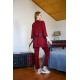moda çizgi Kadın 3'lü Sabahlık Pijama Takım 20595