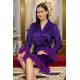 moda çizgi Kadın Bride Saten Tüylü Sabahlık 3008