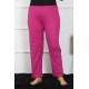 Moda Çizgi Kadın Büyük Beden Fuşya Tek Alt Pijama 27505