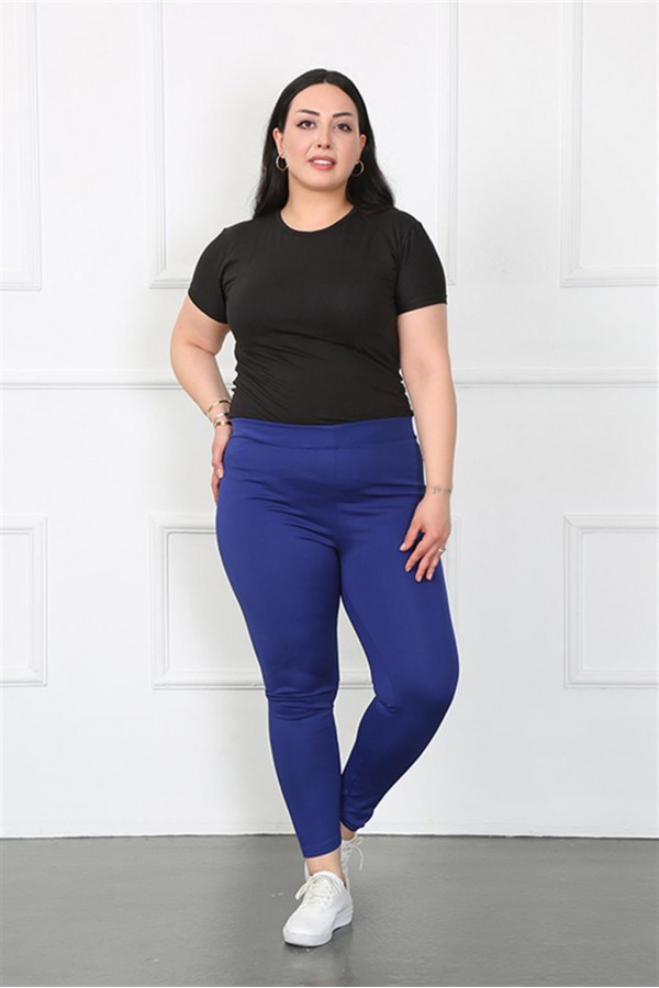 Moda Çizgi Kadın Büyük Beden Micro Tayt 5914