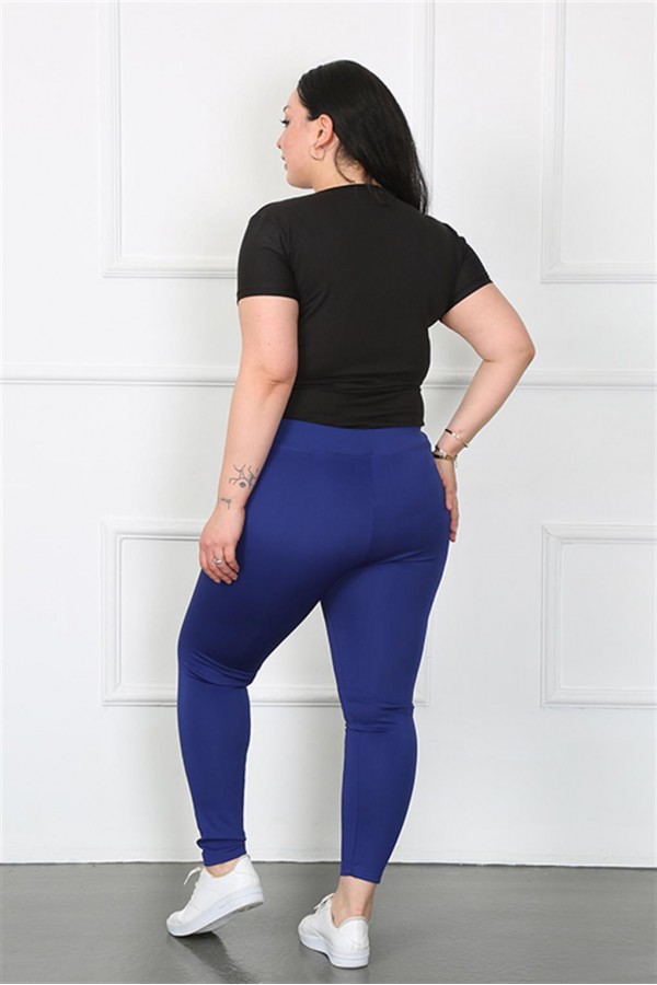 Moda Çizgi Kadın Büyük Beden Micro Tayt 5914