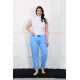 Moda Çizgi Kadın Büyük Beden Tek Alt Pijama 27506