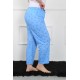 Moda Çizgi Kadın Büyük Beden Tek Alt Pijama 27506