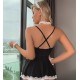 Moda Çizgi Kadın Dantelli Fantazi Kostüm Gecelik K1002