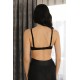 Moda Çizgi Kadın Destekli Balenli Sütyen 2009 Siyah