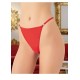 Moda Çizgi Kadın Fantezi Kırmızı Tanga Külot 8014