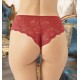 Moda Çizgi Kadın Fantezi Kırmızı Tanga Külot 8026