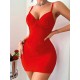 Moda Çizgi Kadın Fantezi Kostüm Takım Kırmızı K1761