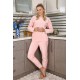 Moda Çizgi Kadın Kadife Pijama Takım 4183